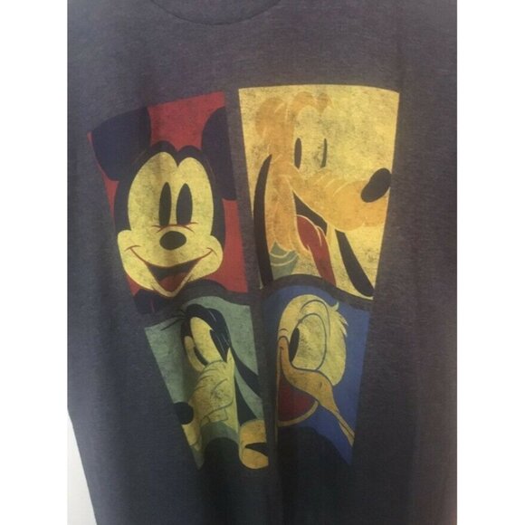 Disney‎ Mickey, Goofy, Pluto, and Donald Duck Sz XL T-Shirt Gray Men - Picture 1 of 5